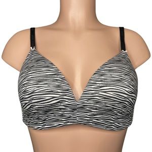 EUC VICTORIA’S SECRET Zebra Print Lined No Wire Cotton Bra 38B